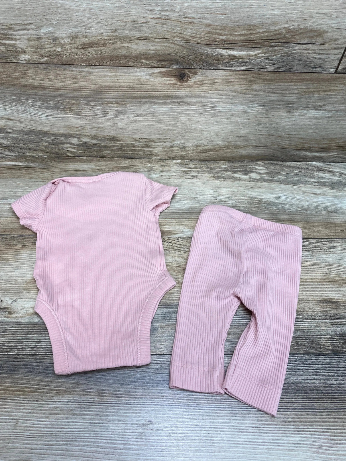 Old Navy 2pc Ribbed Bodysuit & Leggings Pink sz 0-3m