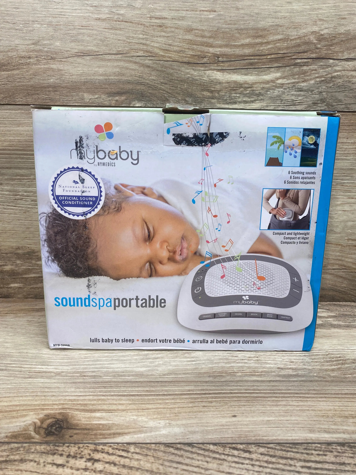 HoMedics Portable Sound Machine and Baby Sleep Soother with 6 Sounds