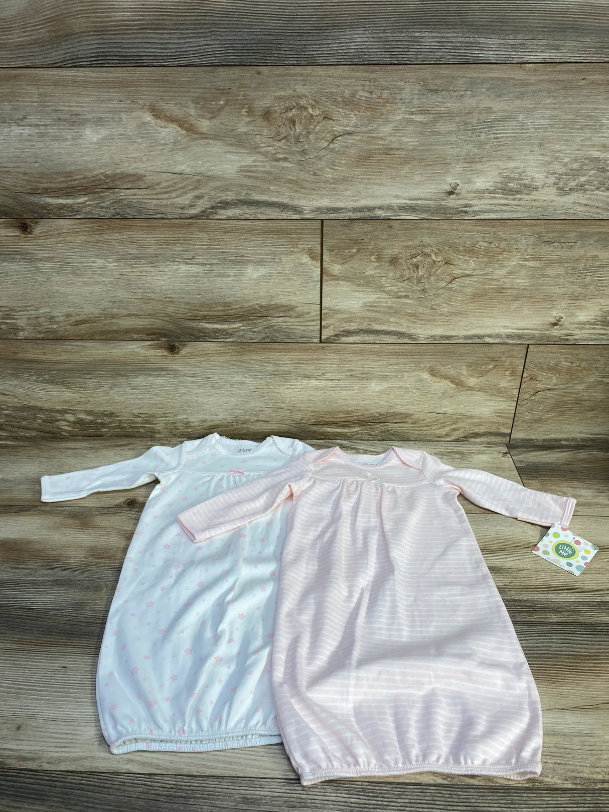 NEW Little Me 2pk Sleep Gowns Pink sz 0-3m