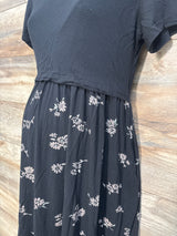 Smallshow Short Sleeve Nursing Dress Black sz Small