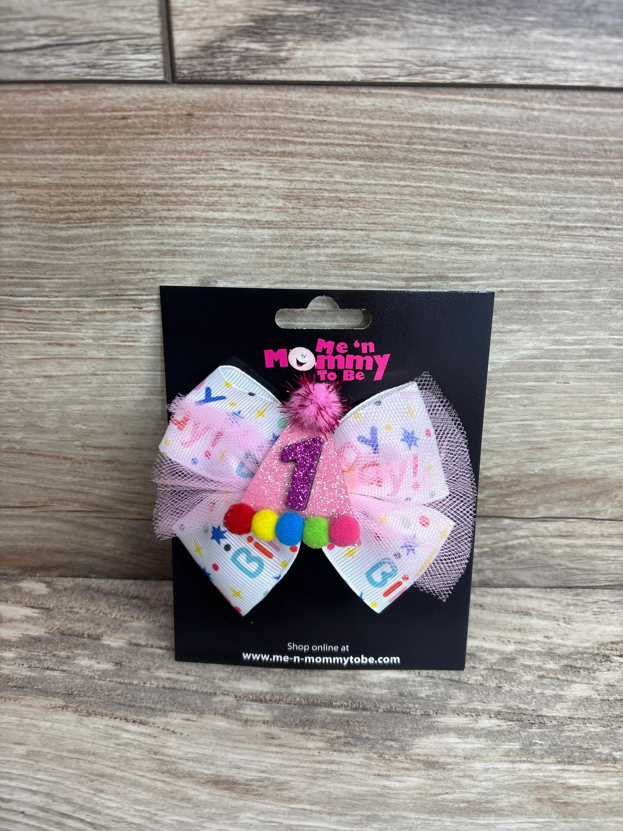 NEW 1st Birthday Hair Bow White