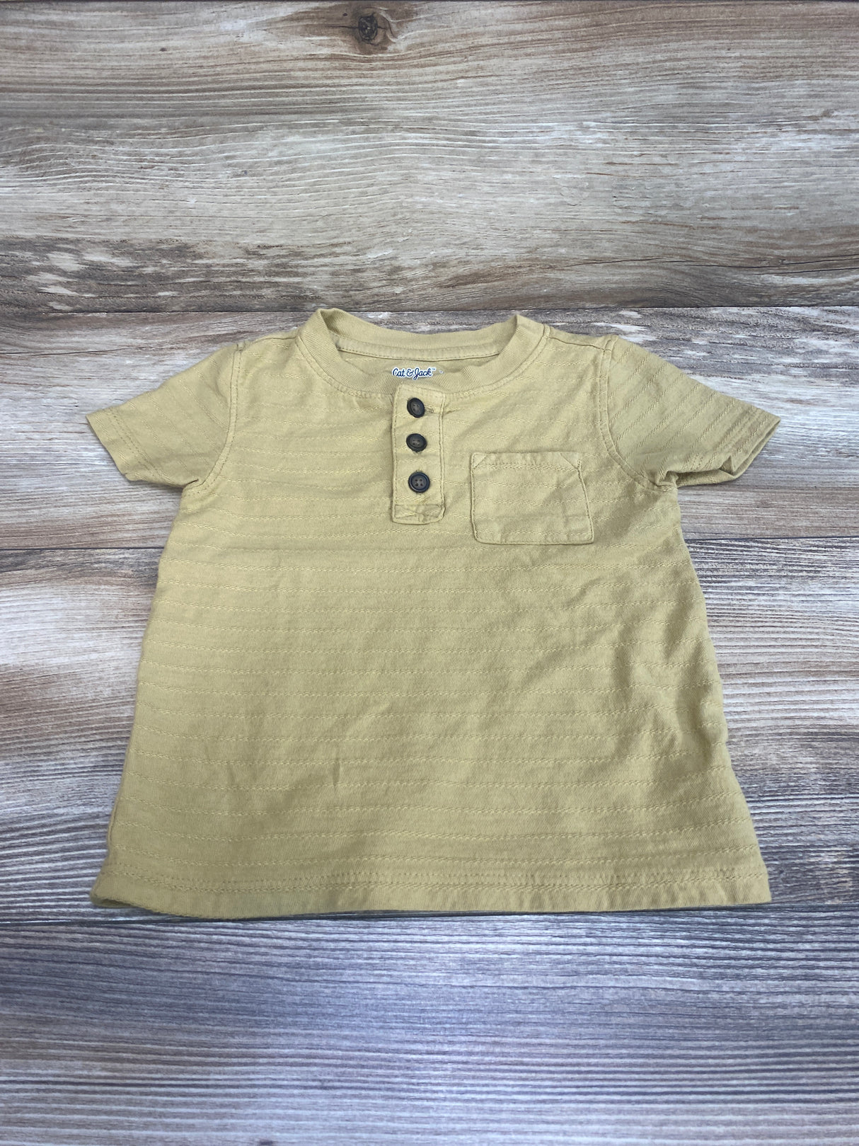 Cat & Jack Henley Shirt Yellow sz 18m