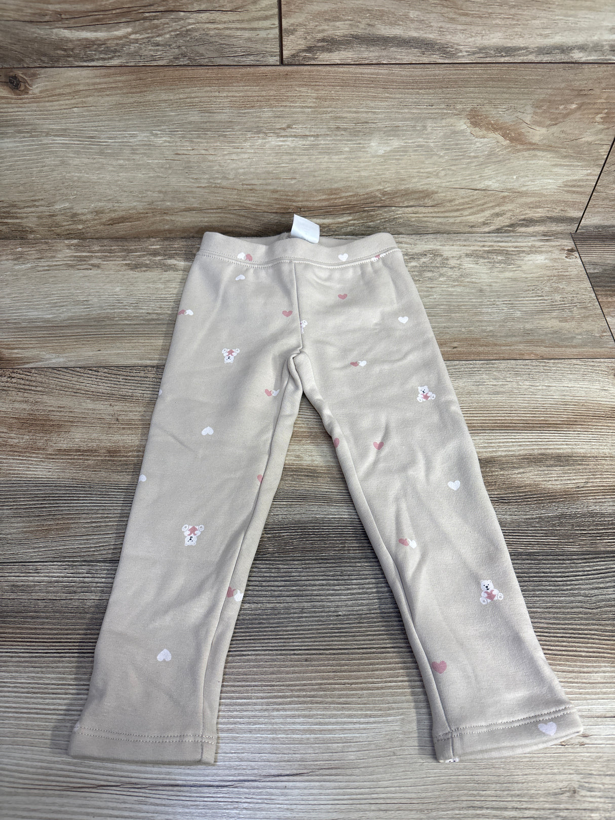 NEW Baby Gap Bear Pull On Cozy Lined Pants Beige sz 3T