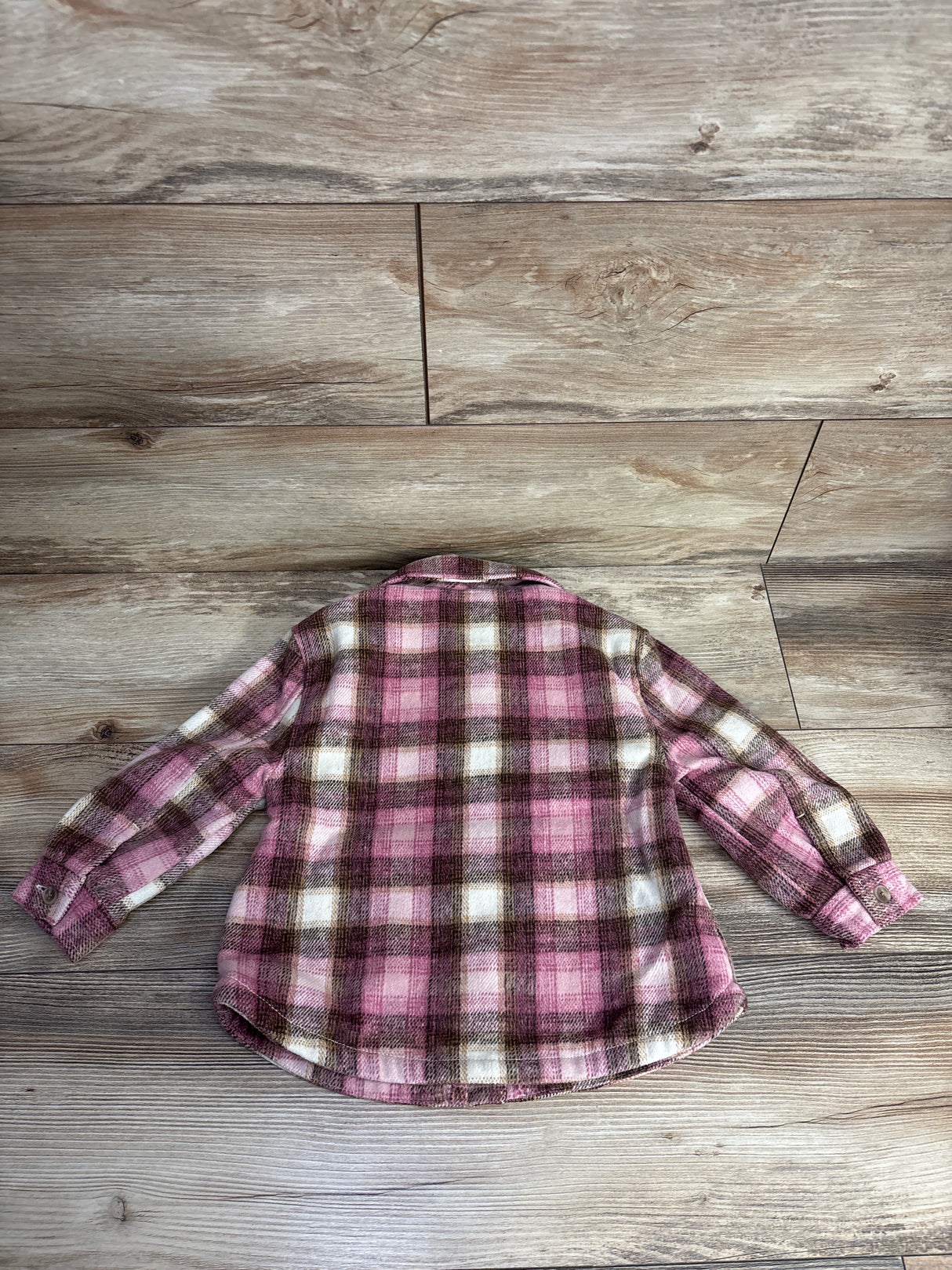 Old Navy Plaid Flannel Shacket Pink sz 3T