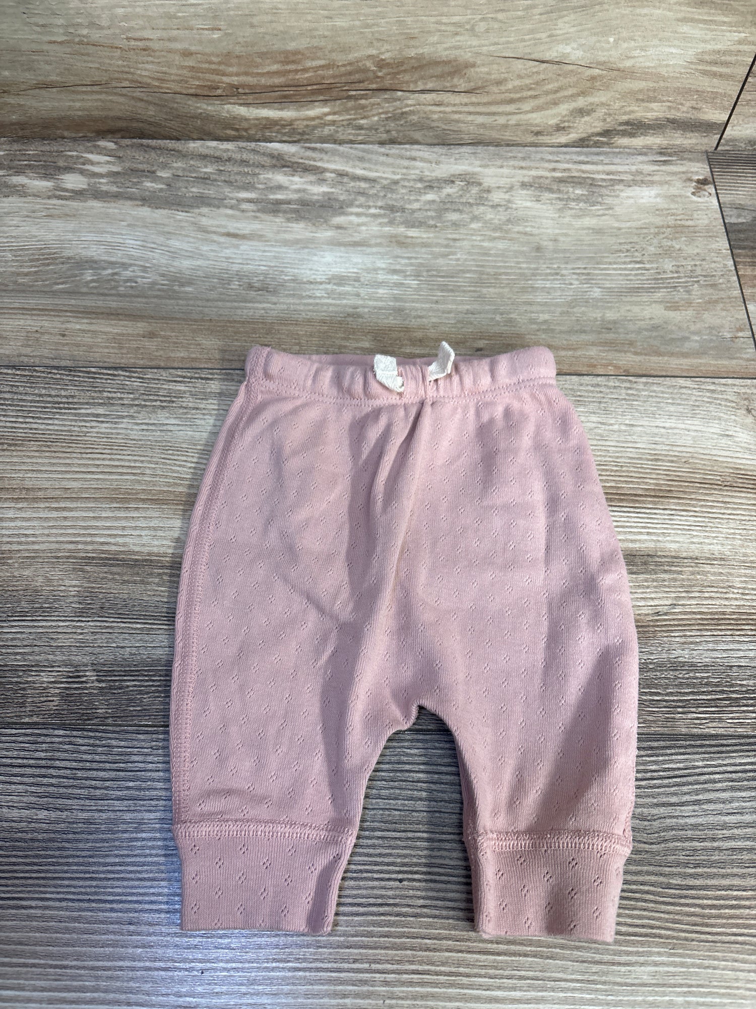 Hanna Andersson Pointelle Drawstring Pants Pink sz Newborn