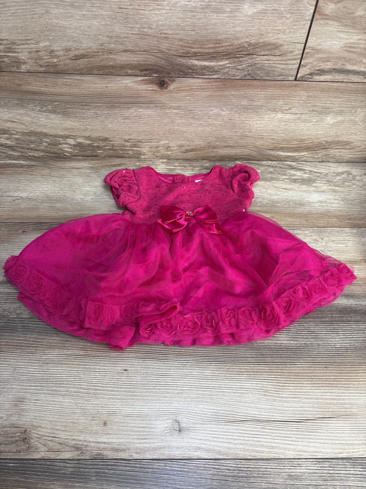 Youngland Rosette Hem Dress Pink sz 24m