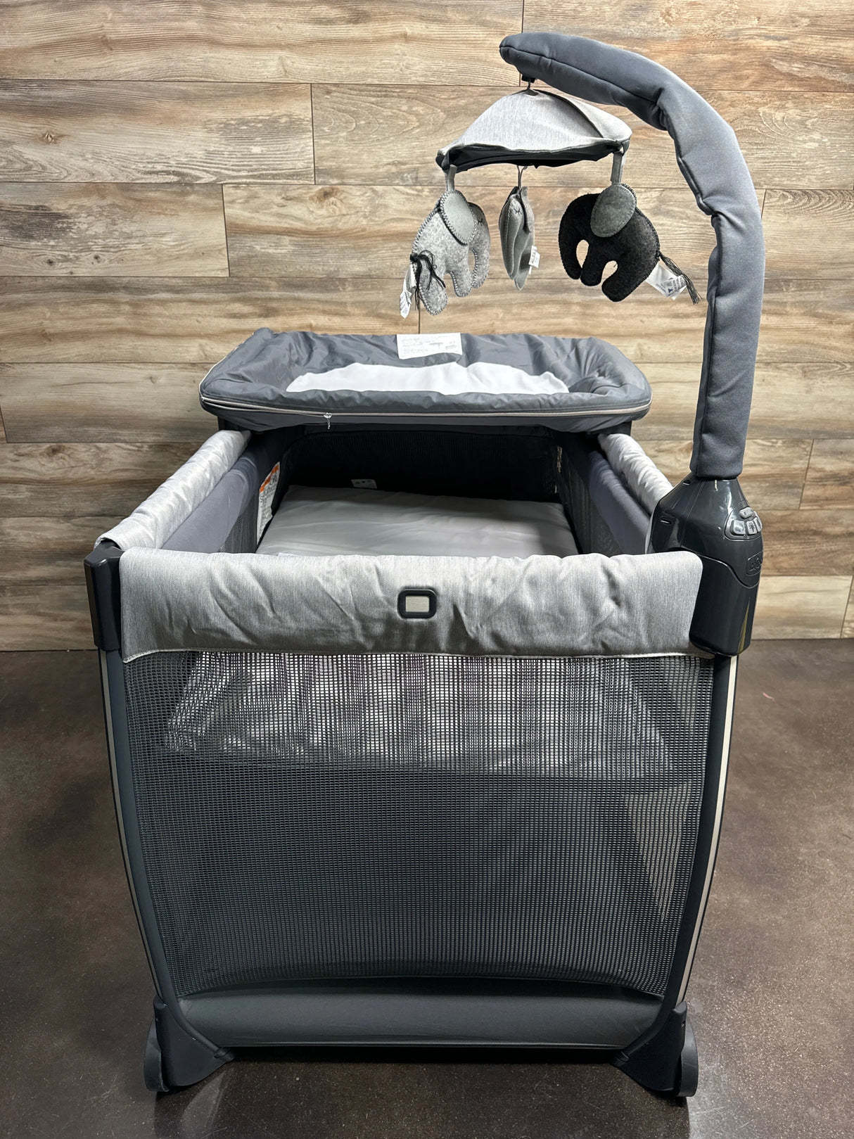 NEW Chicco Lullaby Zip All-in-One Portable Playard in Driftwood