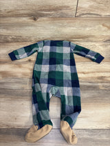 Carter's Plaid Blanket Sleeper Green sz 9m