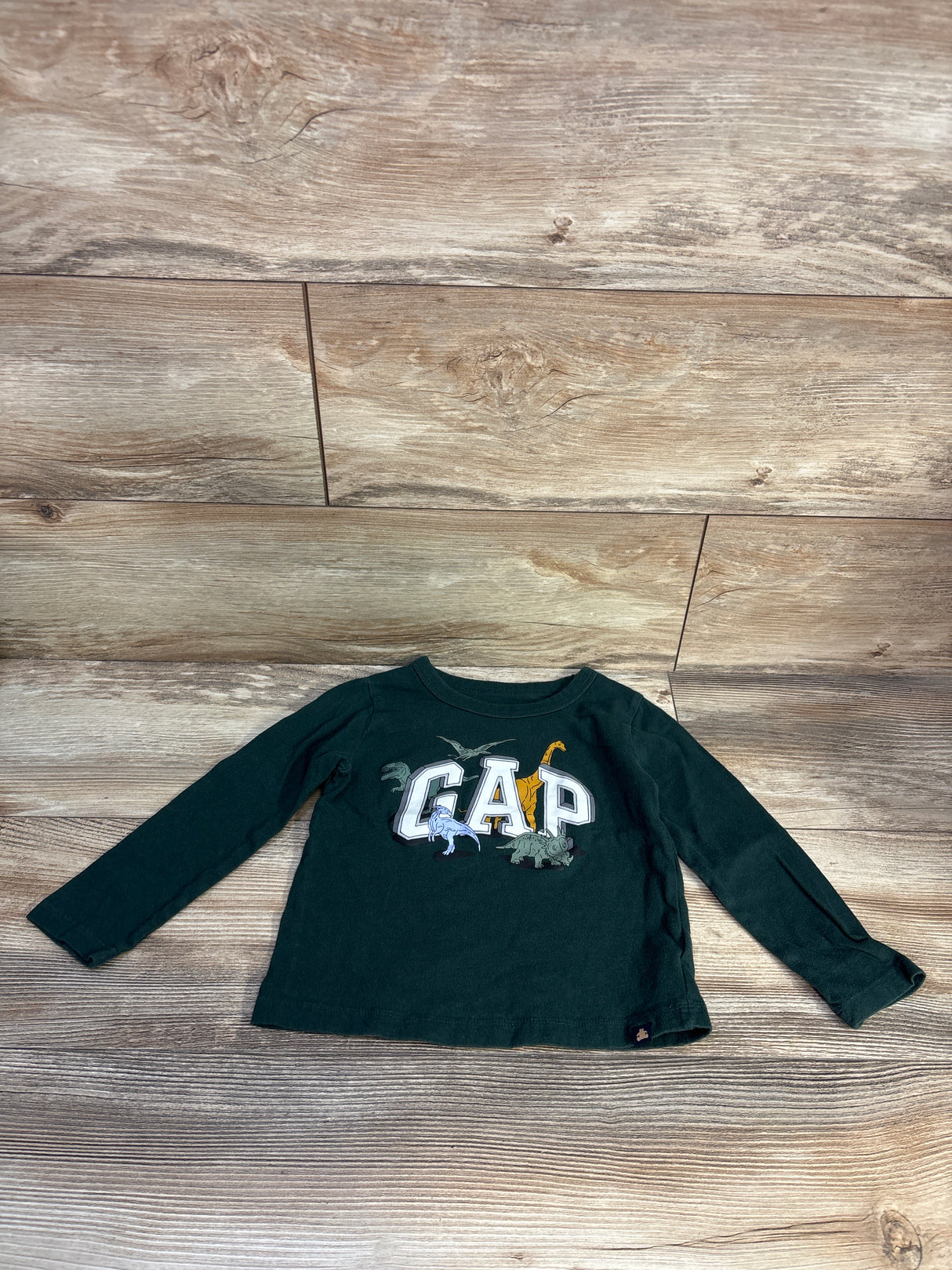 Baby Gap Dinosaur Logo Shirt Green sz 3T