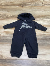 Adidas Logo Hooded Coverall Black sz 6m