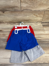 NEW Cat & Jack 3pk Pull-On Shorts Red/Blue sz 4Y