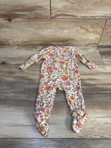 Angel Dear Bamboo Floral Footie Pink sz 3-6m