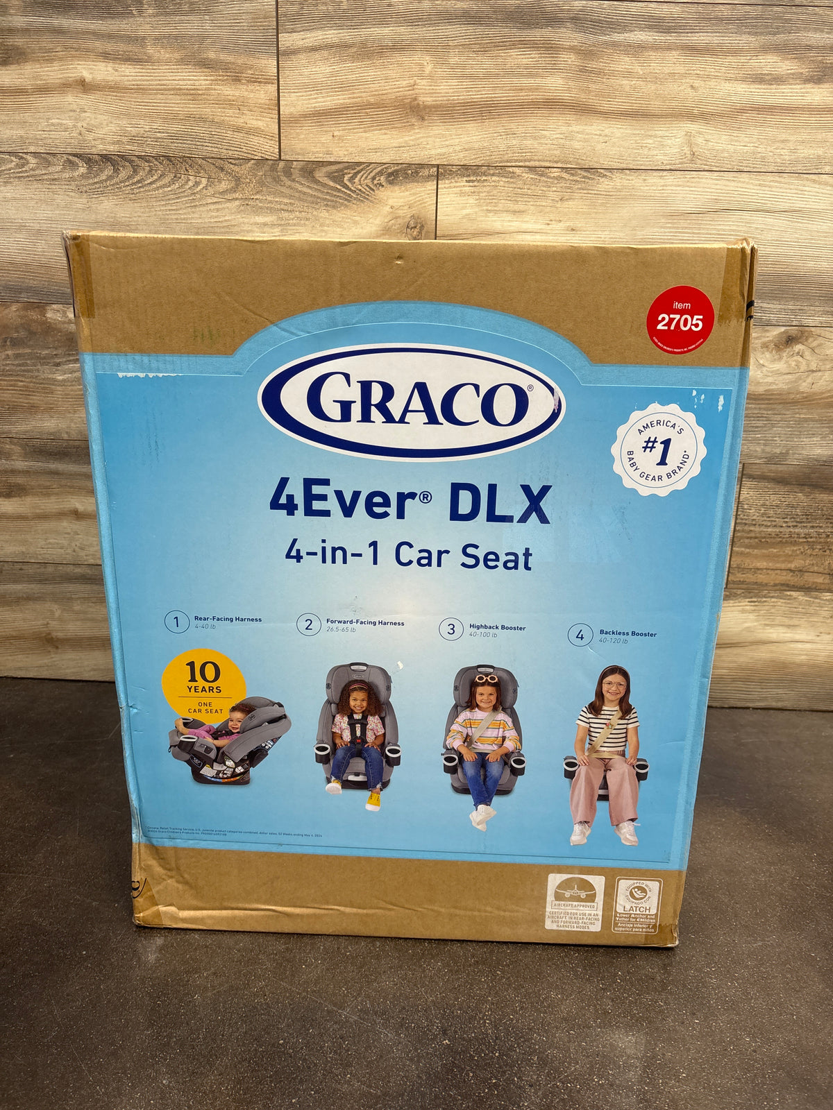 NEW Graco 4Ever DLX 4-in-1 Convertible Car Seat in Charlie