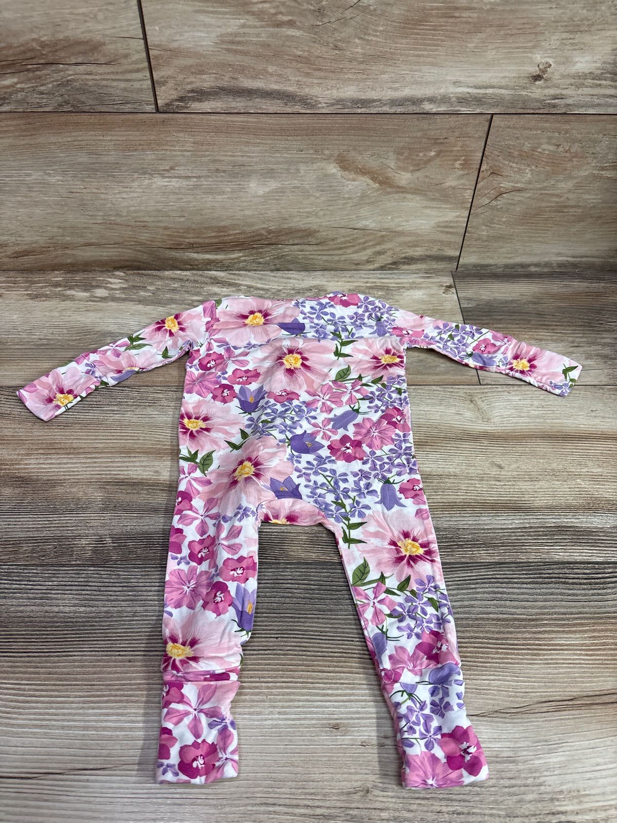 PoshTot Floral Bamboo Convertible Sleeper Pink sz 0-3m