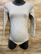 H&M Mama Ruched Shirt Grey sz XS