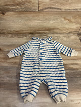 Old Navy Striped Quilted Coverall White/Blue sz 0-3m