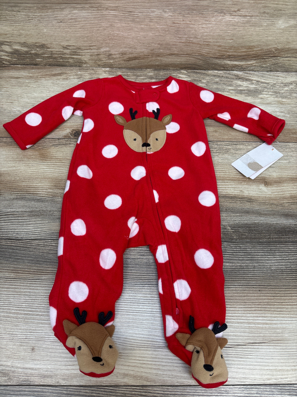 NEW Just One You Reindeer Blanket Sleeper Red sz 3m