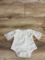 Laced Overlay Bodysuit White sz 2T