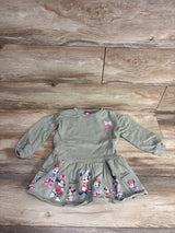 Disney Junior Peplum Sweatshirt Dress Olive sz 5T