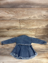 Douhoow Belted Denim Dress Blue sz 18-24m