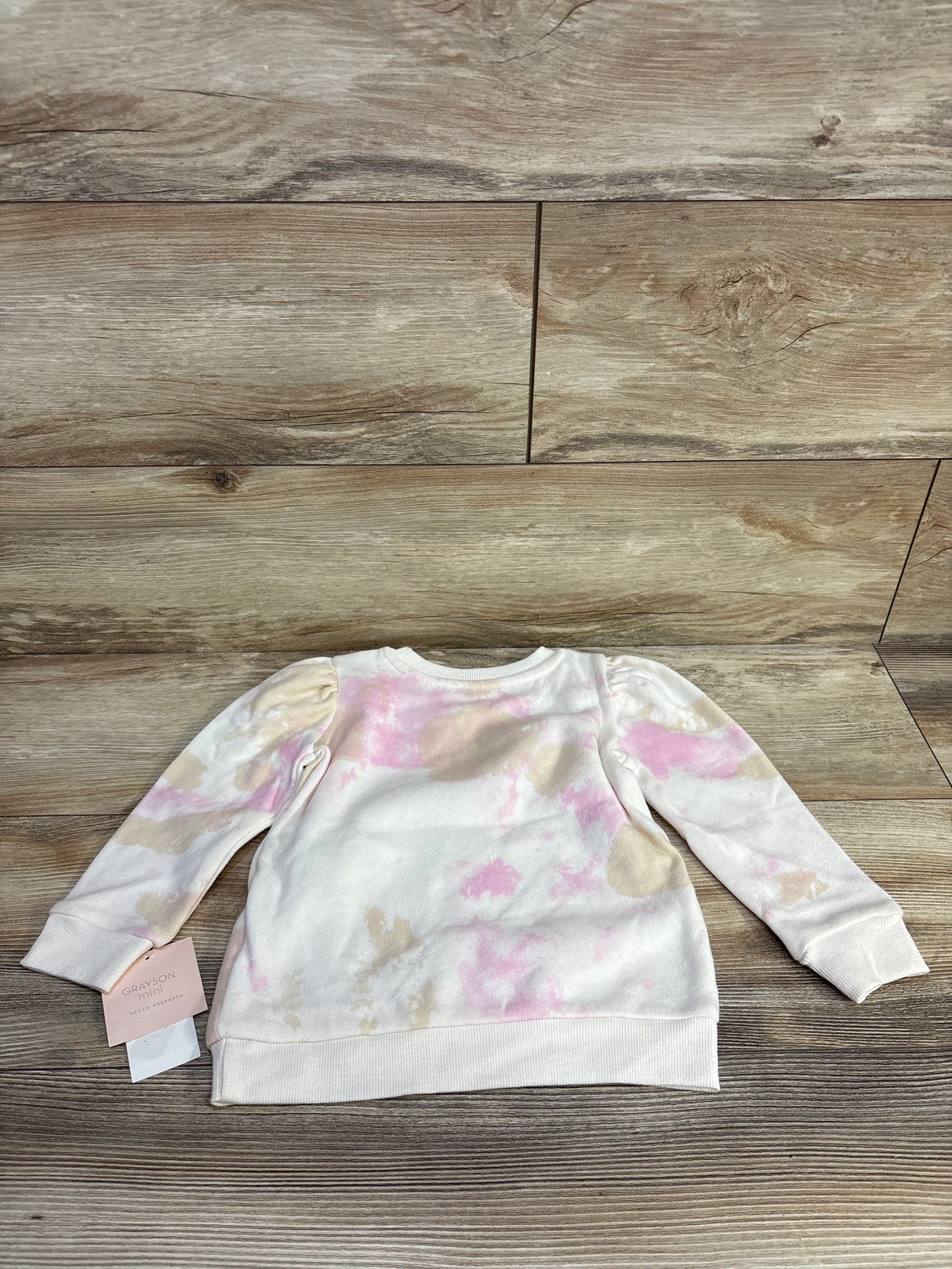 NEW Grayson Mini Tie-Dye Pull Over Sweatshirt Cream sz 3T