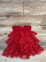 Okie Dokie Tiered Tulle Dress Red sz 2T