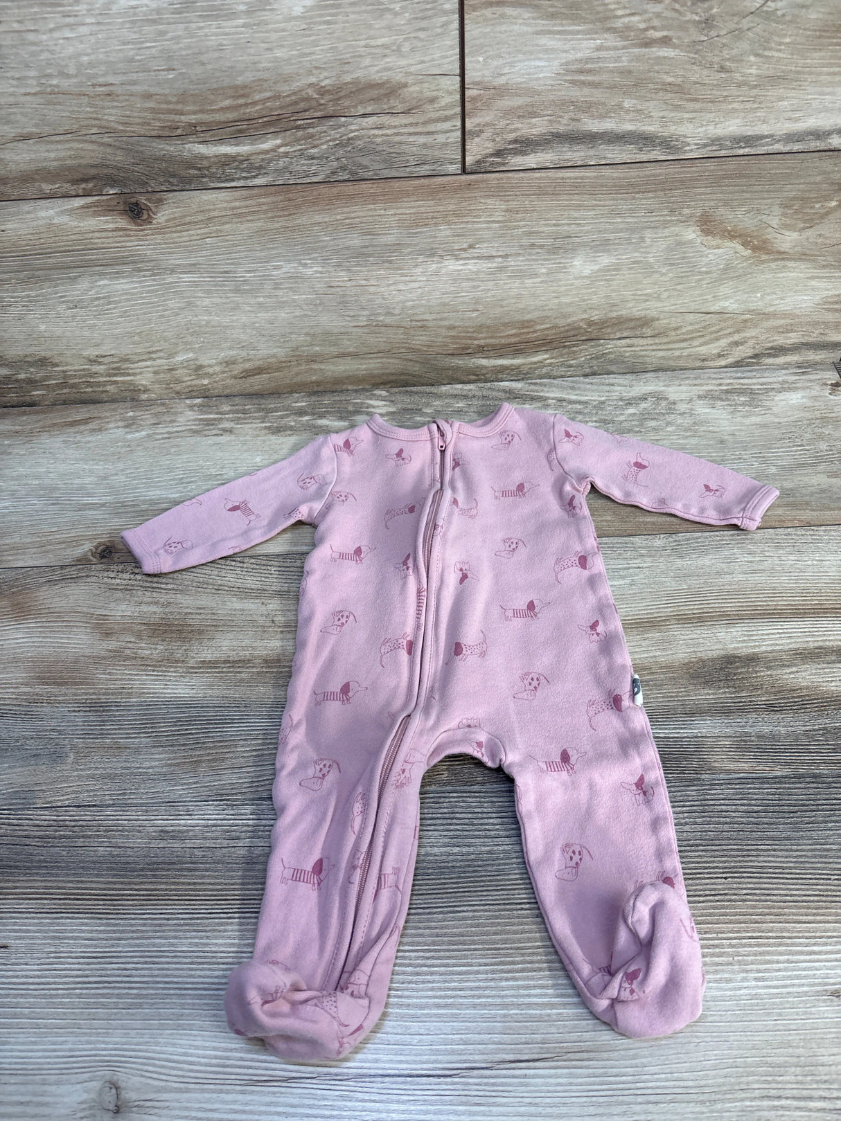Rabbit + Bear Organic Dog Sleeper Pink sz 3-6m