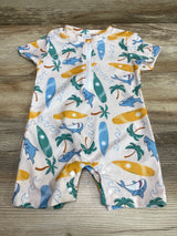 1pc Shark Print Swimsuit White sz 9-12m