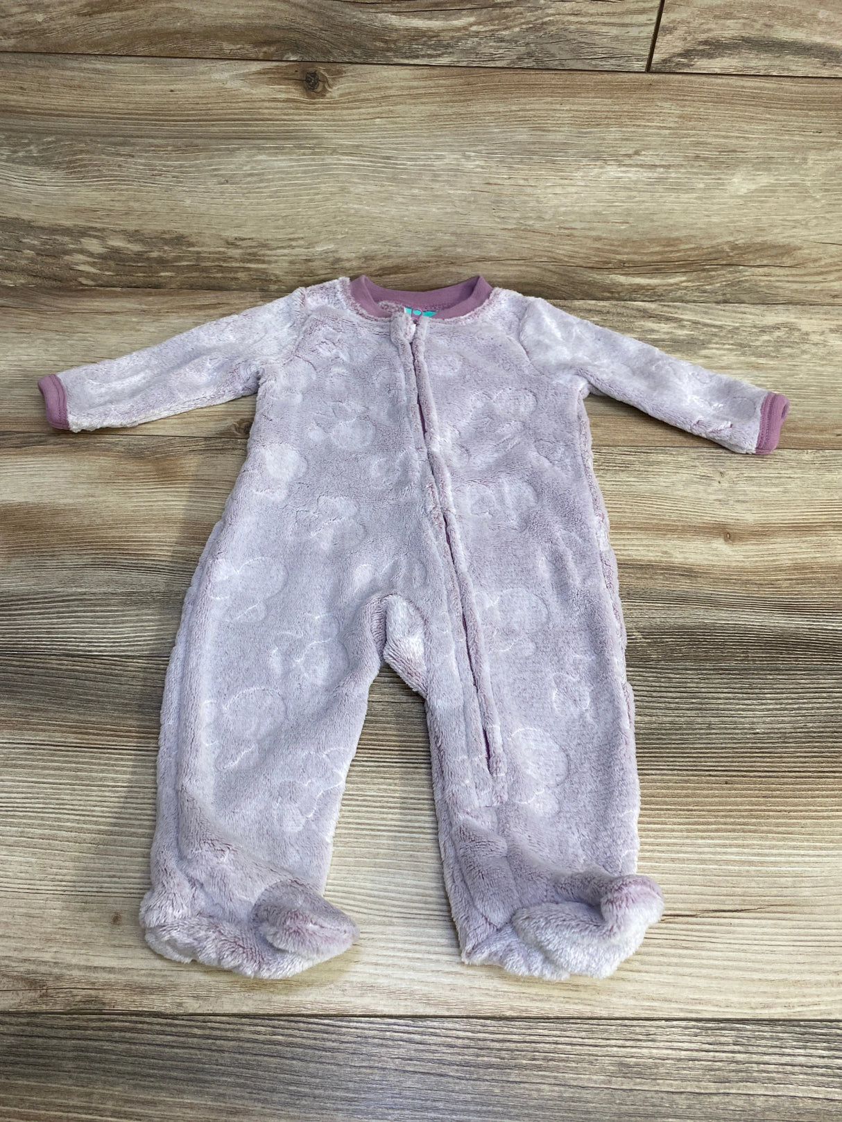 Disney Baby Minnie Mouse Blanket Sleeper Purple sz 3-6m