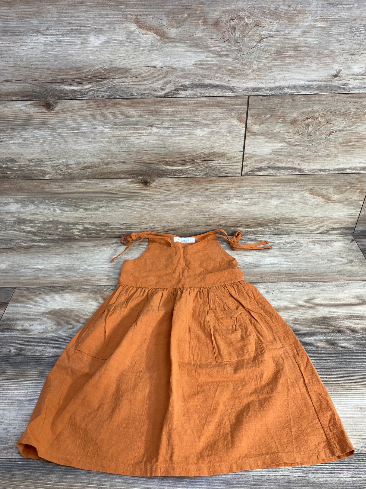 Nectar x Kids Tie Strap Dress Orange sz 5/6