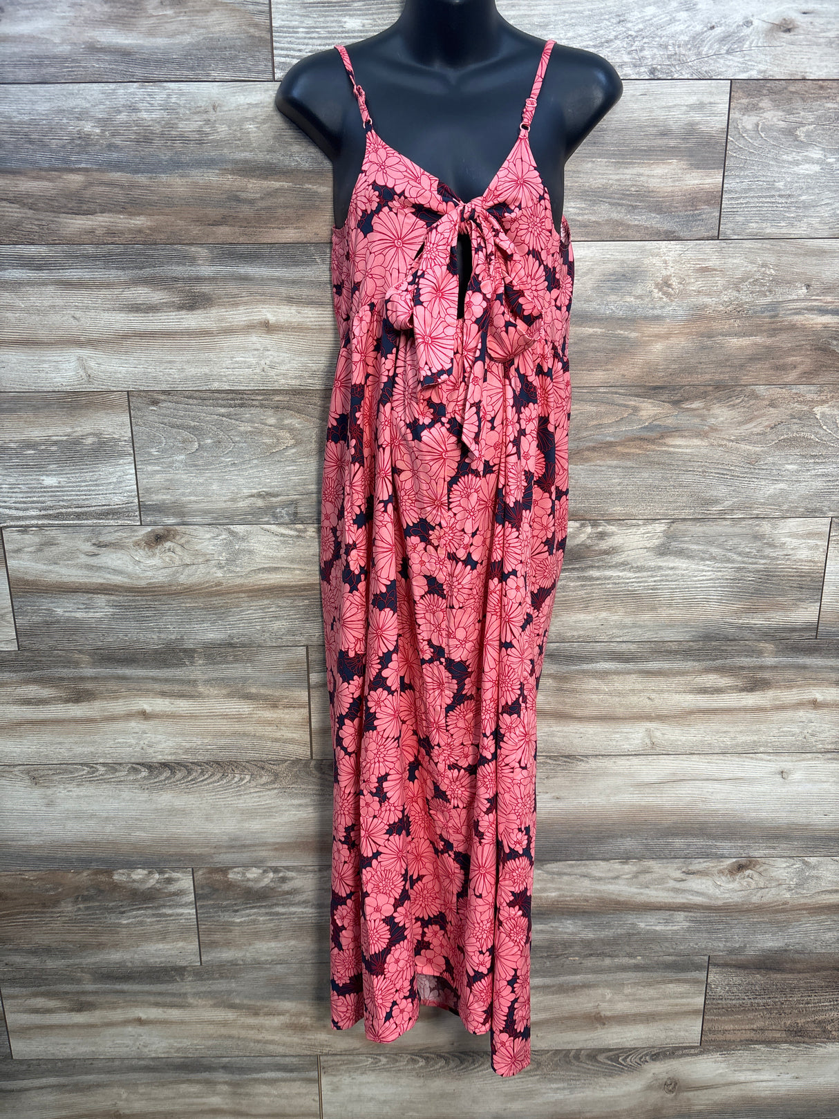 Isabel Maternity Floral Tie-Back Dress Pink sz Medium
