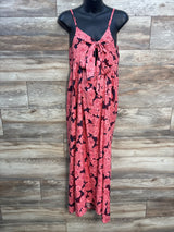 Isabel Maternity Floral Tie-Back Dress Pink sz Medium