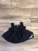 Shein Sleeveless Textured Peplum Top Black sz 12-18m