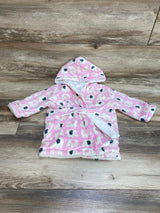 Elephant Print Hooded Robe Pink sz 0-9m