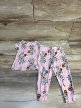 Disney Junior 2pc Minnie Mouse Halloween Viscose Pajama Set Pink sz 2T