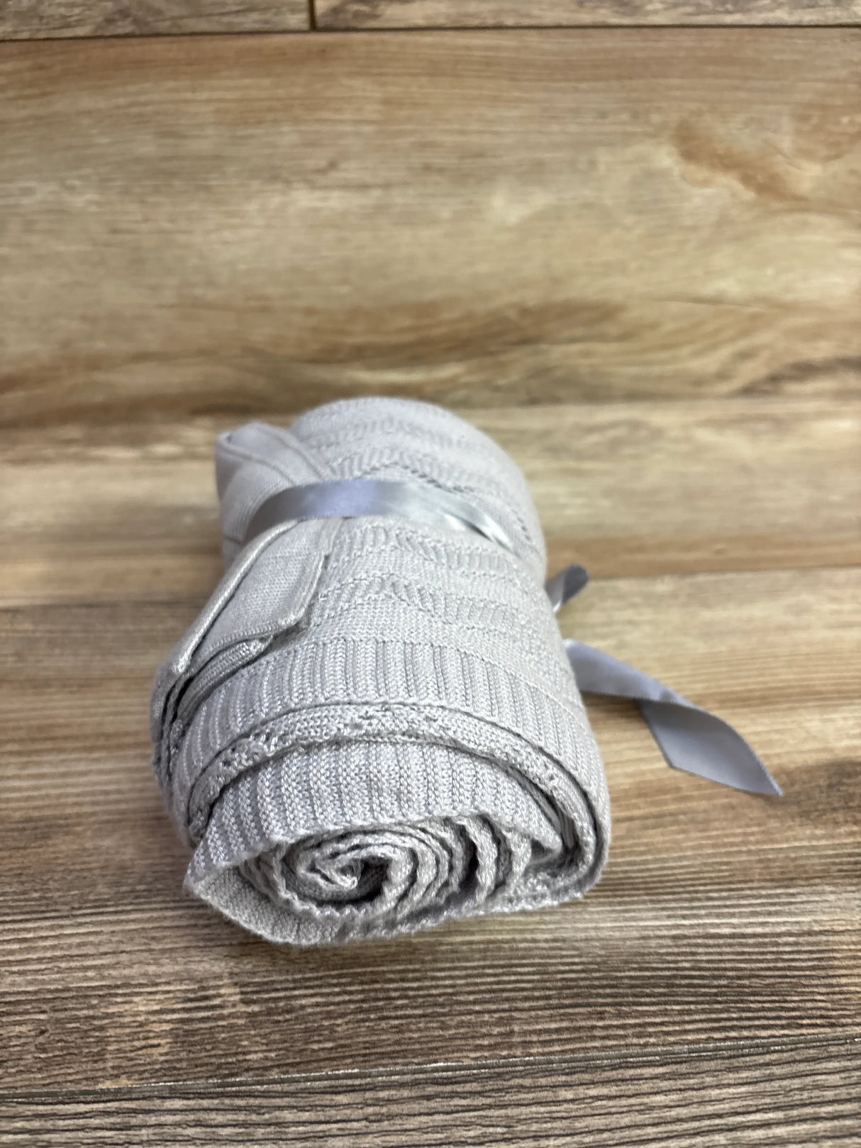 NEW Knit Baby Blanket Grey
