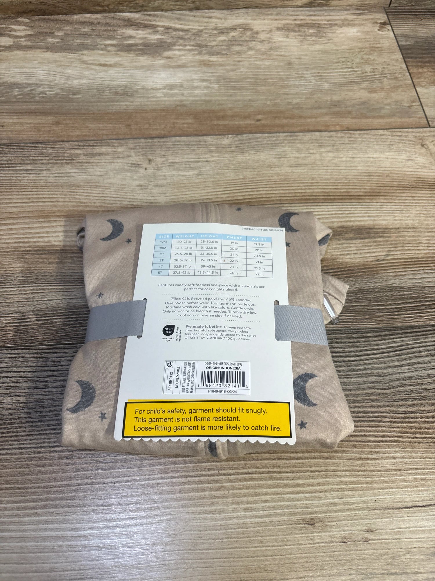 NEW Cloud Island Moon Sleeper Tan sz 3T