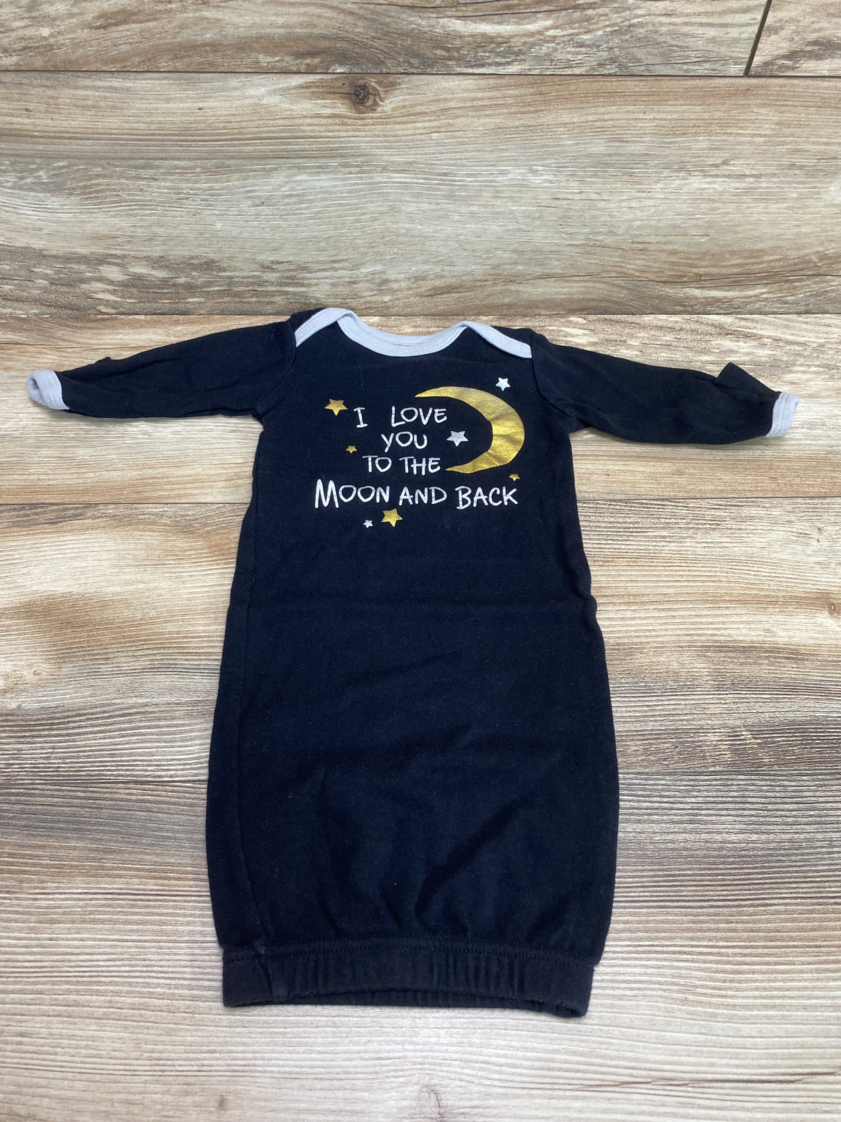 Hudson Baby I Love You Gown Black sz 0-6m