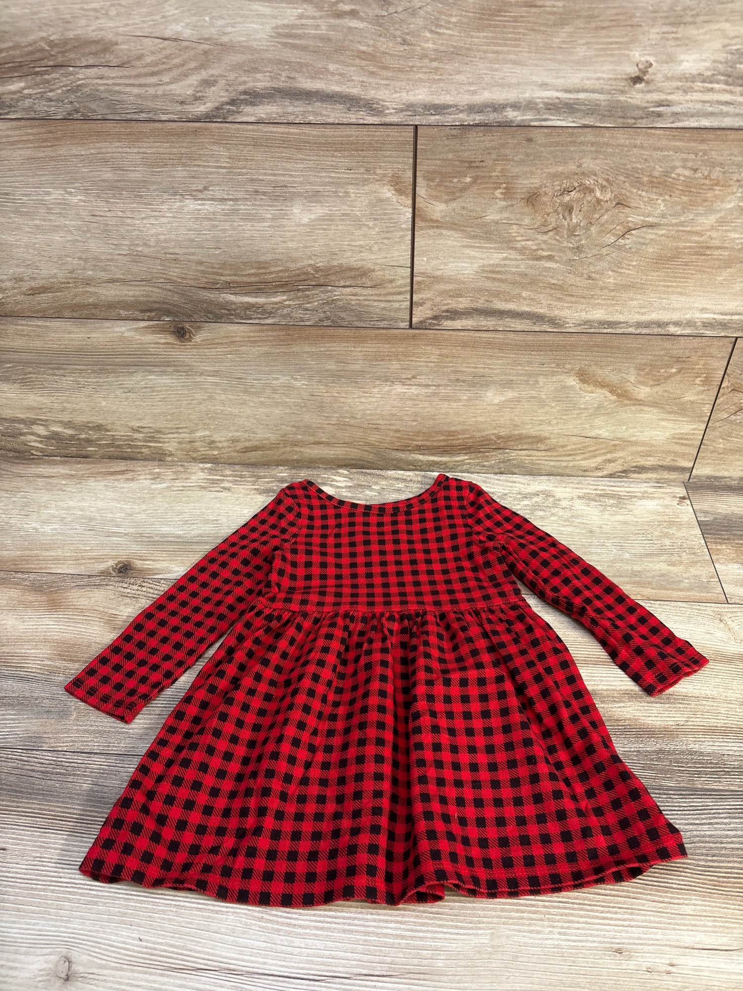 Cat & Jack Buffalo Plaid Dress Red sz 2T