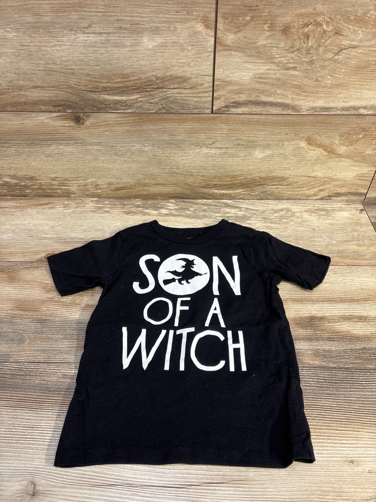 Children's Place Son Of A Witch Shirt Black sz 4T
