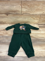 Ralph Lauren 2pc Holiday Polo Bear Sweatshirt & Joggers Green sz 6m