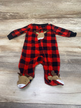 Child Of Mine Buffalo Check Blanket Sleeper Red sz Newborn