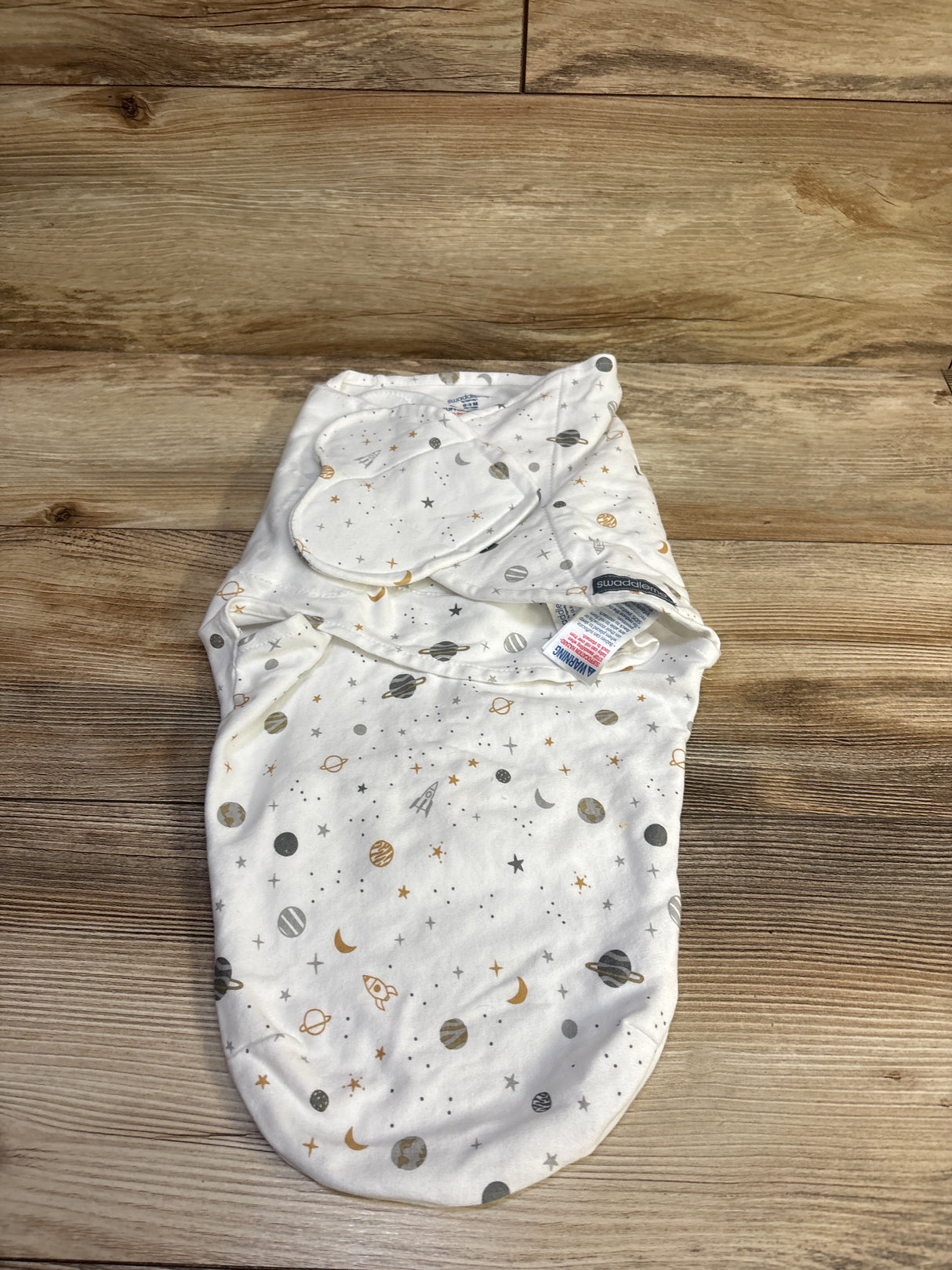 Swaddle Me Space Swaddle Wrap White sz 0-3m
