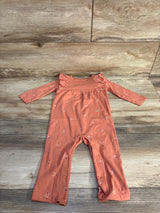 Cat & Jack Flutter Sleeve Coverall Orange sz 6-9m
