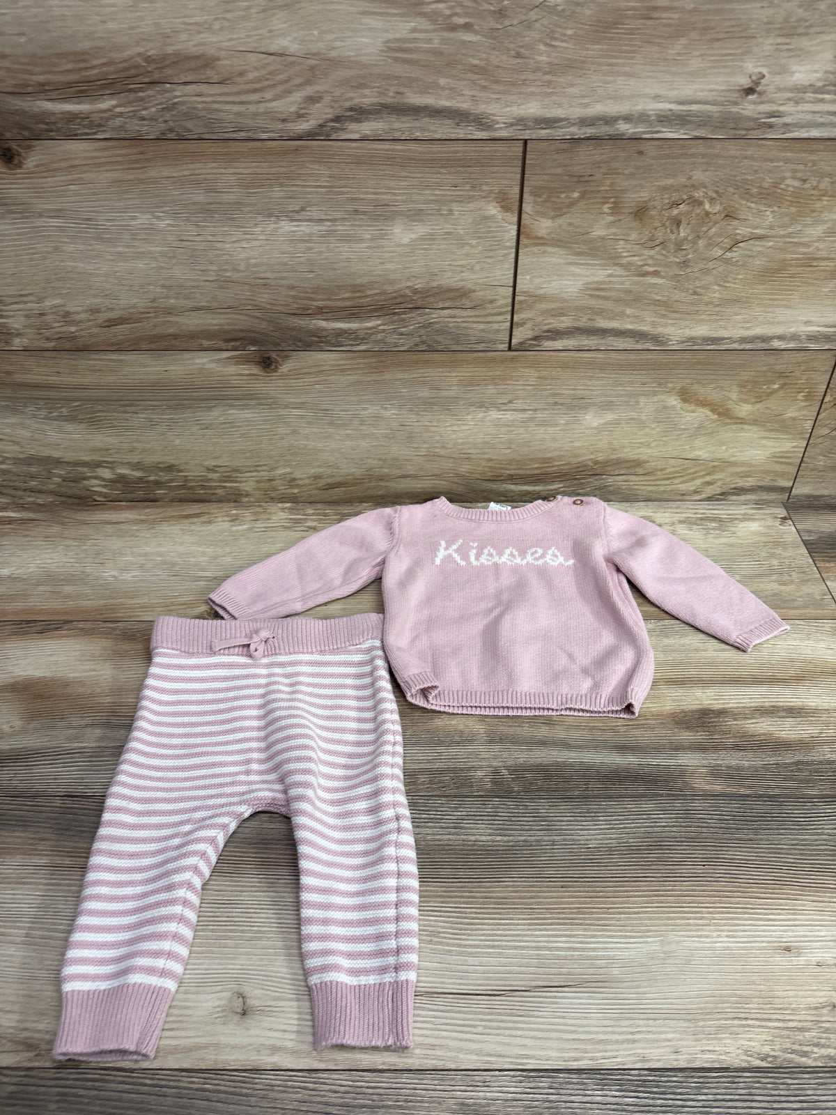 Just One You 2pc Knit Sweater & Pants Set Pink sz 9m