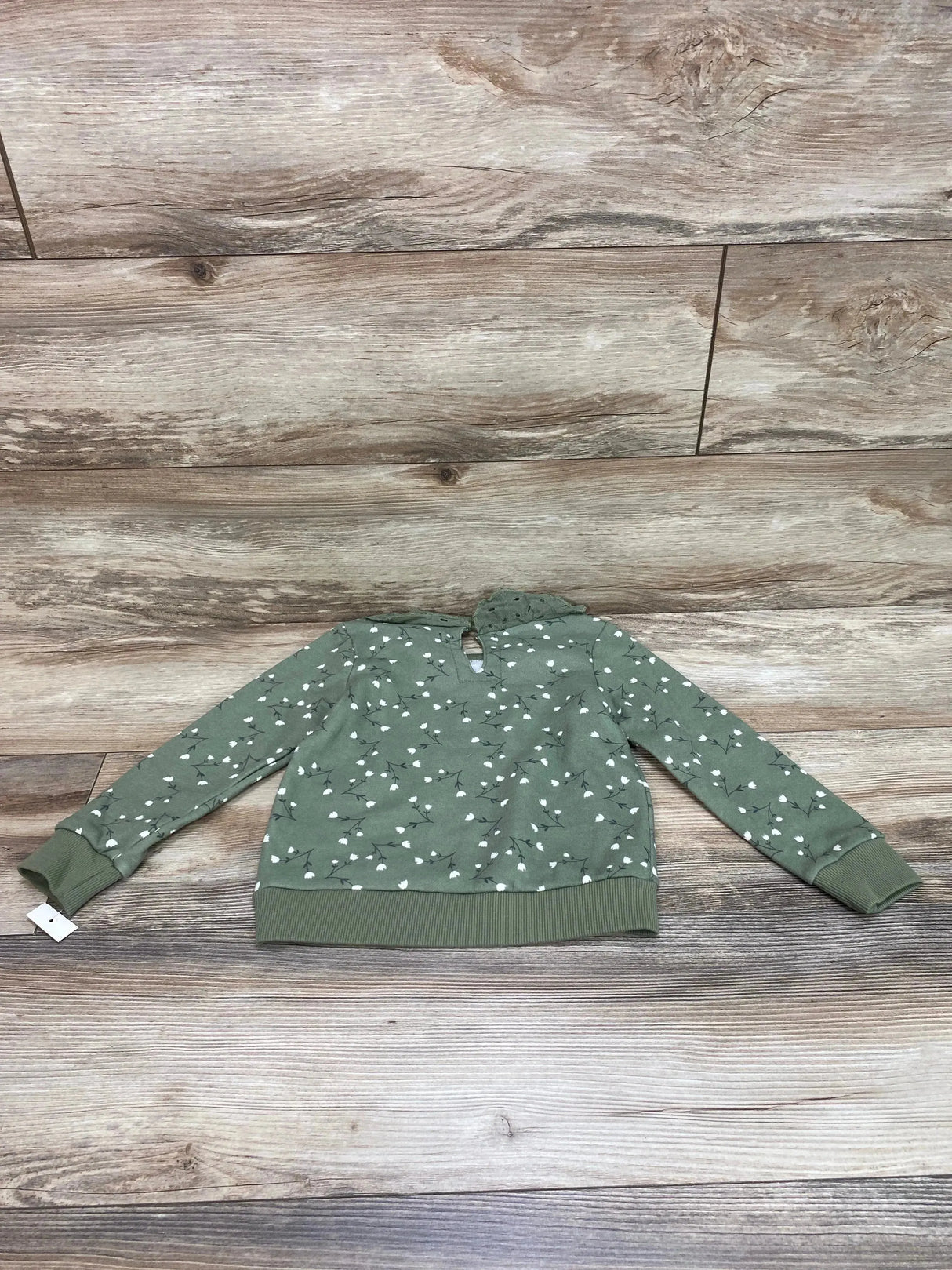 NEW 7 For All Mankind Floral Sweatshirt Green sz 3T