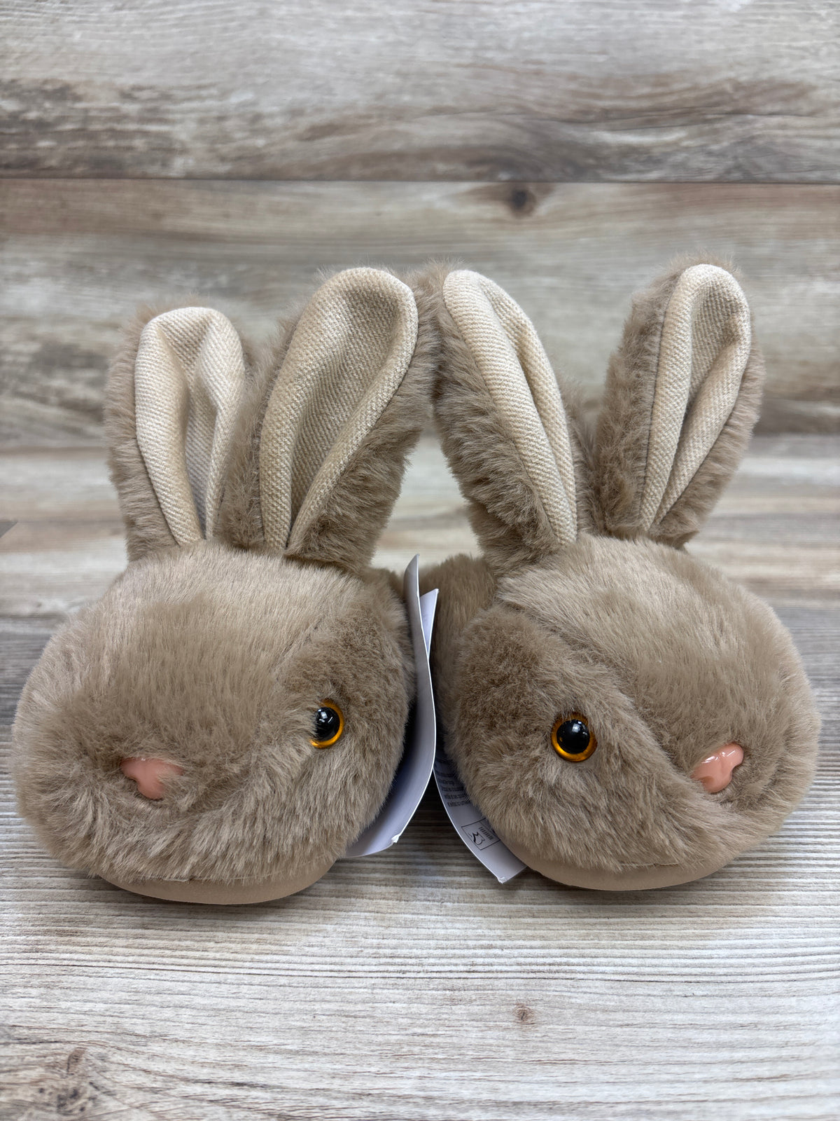 NEW Fadezar Plush Bunny Slippers Brown sz 8c