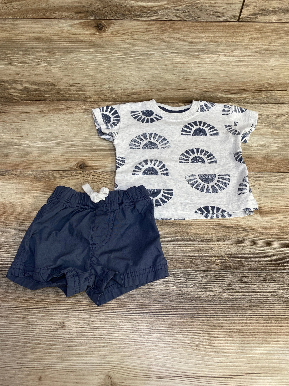 Just One You 2pc Shirt & Shorts Grey sz 3m