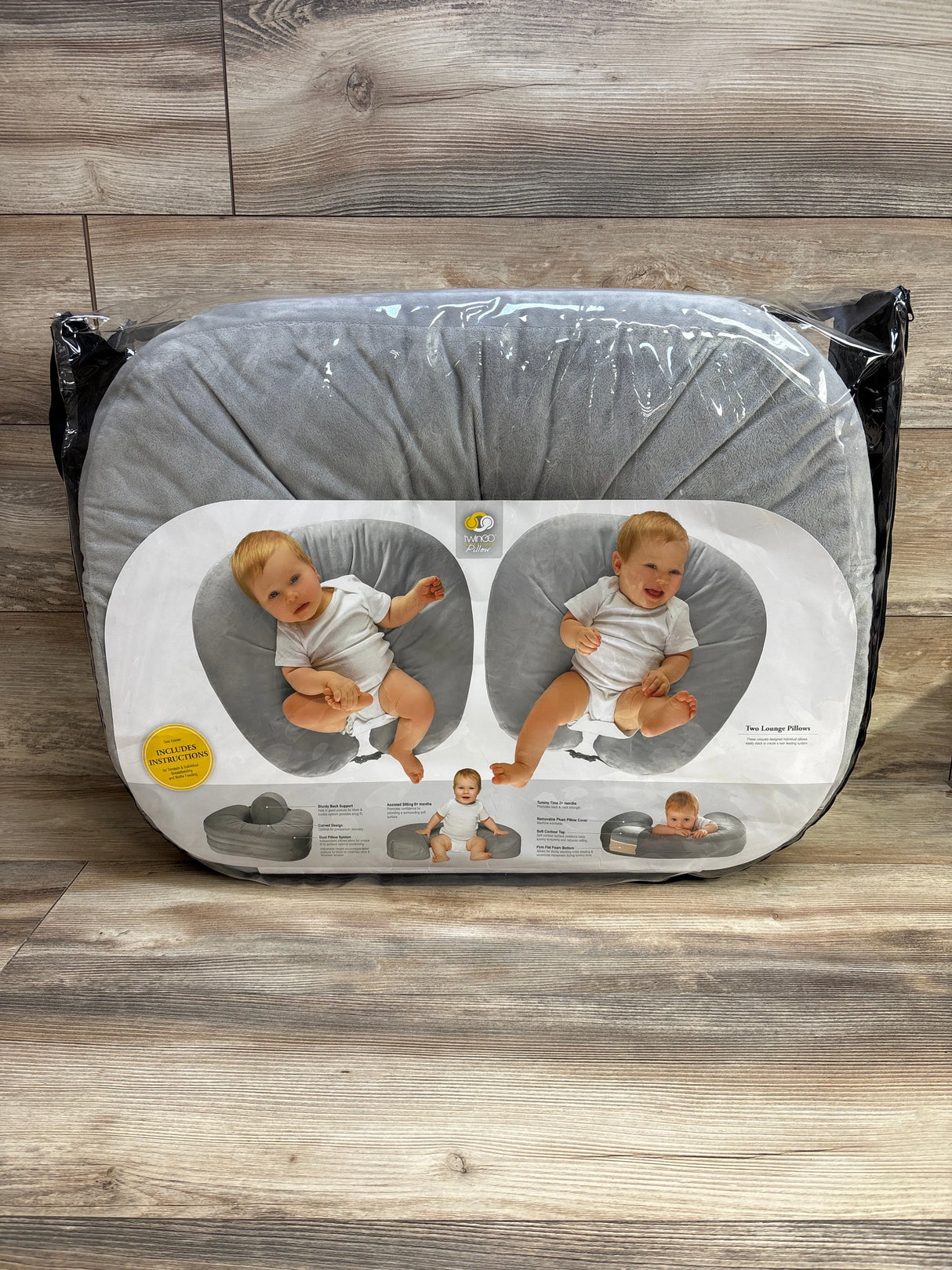 TwinGo Nurse & Lounge Pillow - Grey - Me n Mommy To Be