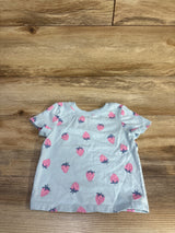 Cat & Jack Strawberry Shirt Blue sz 12m